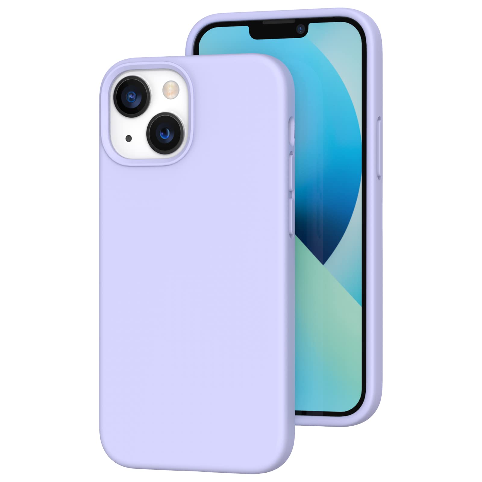 K TOMOTO Compatible with iPhone 13 Mini Liquid Silicone Case, Light Purple | [Drop Protection] [Scratch Resistant,Shockproof ] [Silky and Soft Touch]