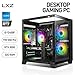 LXZ Gaming PC, Prebuilt Desktop with 12th Core i5-12400F & GeForce RTX3050, 32G DDR4 RAM, 1TB NVME SSD, Wi-Fi Tower Computer for Gaming, Home and Office (Black)