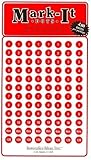 Numbered Red Map Sticker Dots 1 - 240