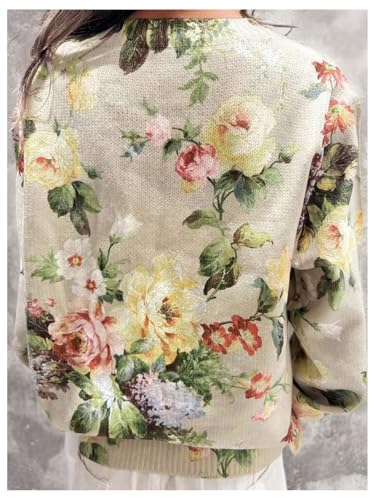 SOLY HUX Women's Floral Cardigan Sweater Button Down Long Sleeve Vintage Boho Trendy Cardigans2