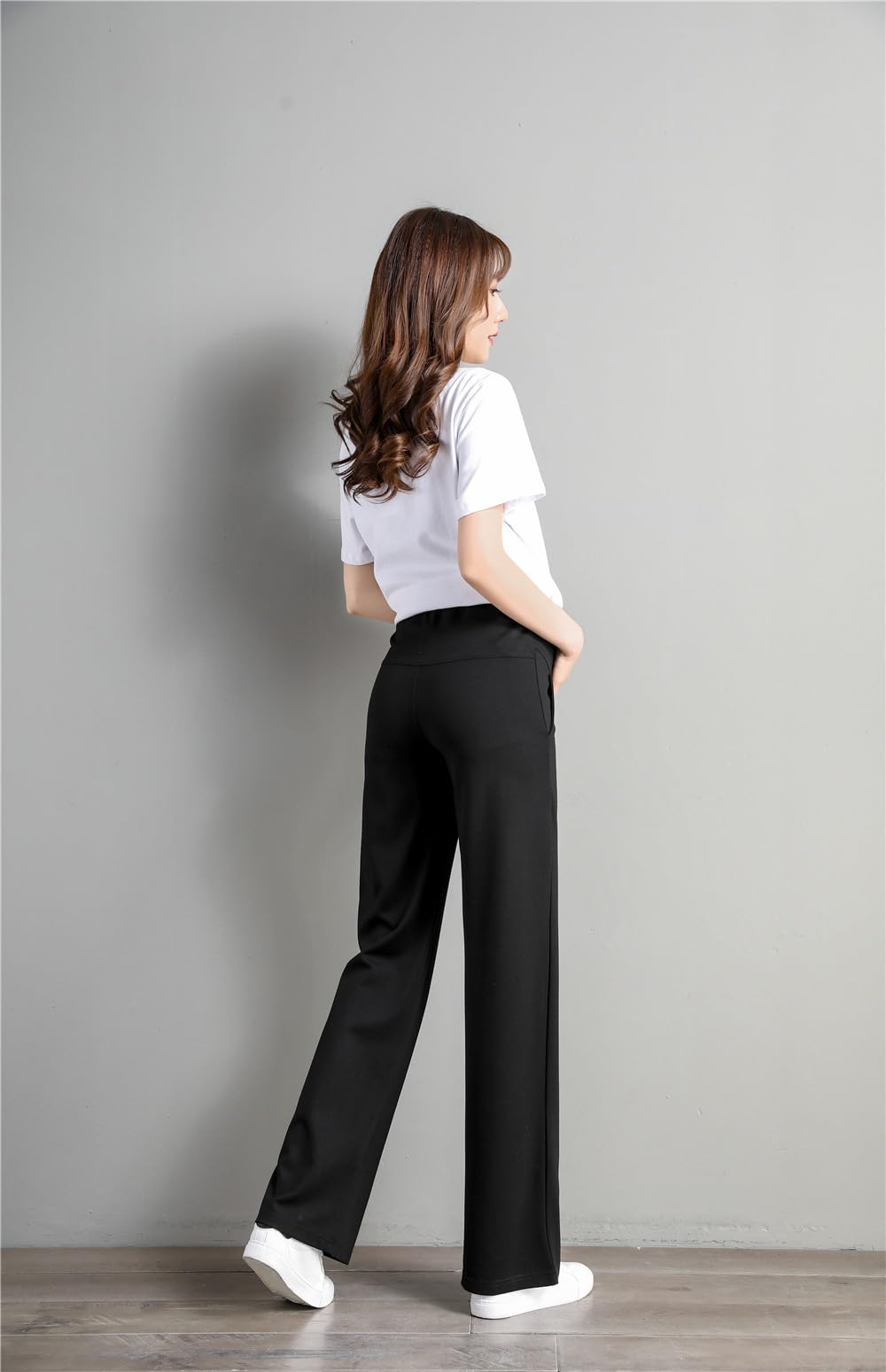 Pantalon de maternité Pantalon Slim Jambe Large Ceinture Ajustable Mode Confortable