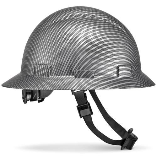 Casco sin ventilación gris plateado de ala completa con suspensión de 6 puntos 2