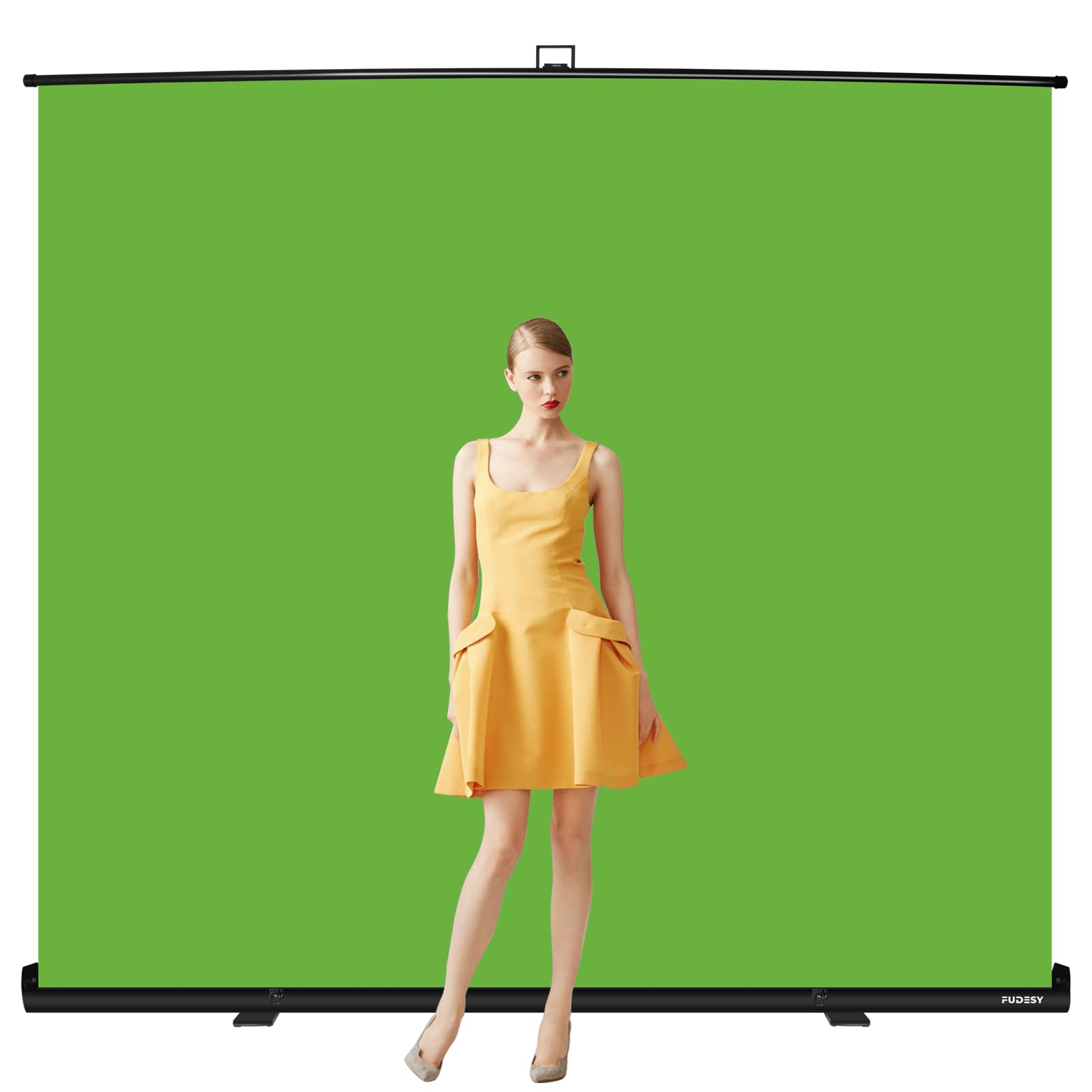 Photo 1 of ***FACTORY SEALED***FUDESY 78.7 x 93in Extra Wide Large Collapsible Green Screen Chroma Key Panel, Portable Retractable Wrinkle Resistant Green Backdrop for Streaming, Tiktok, Auto-Locking Frame, Aluminum Hard Case