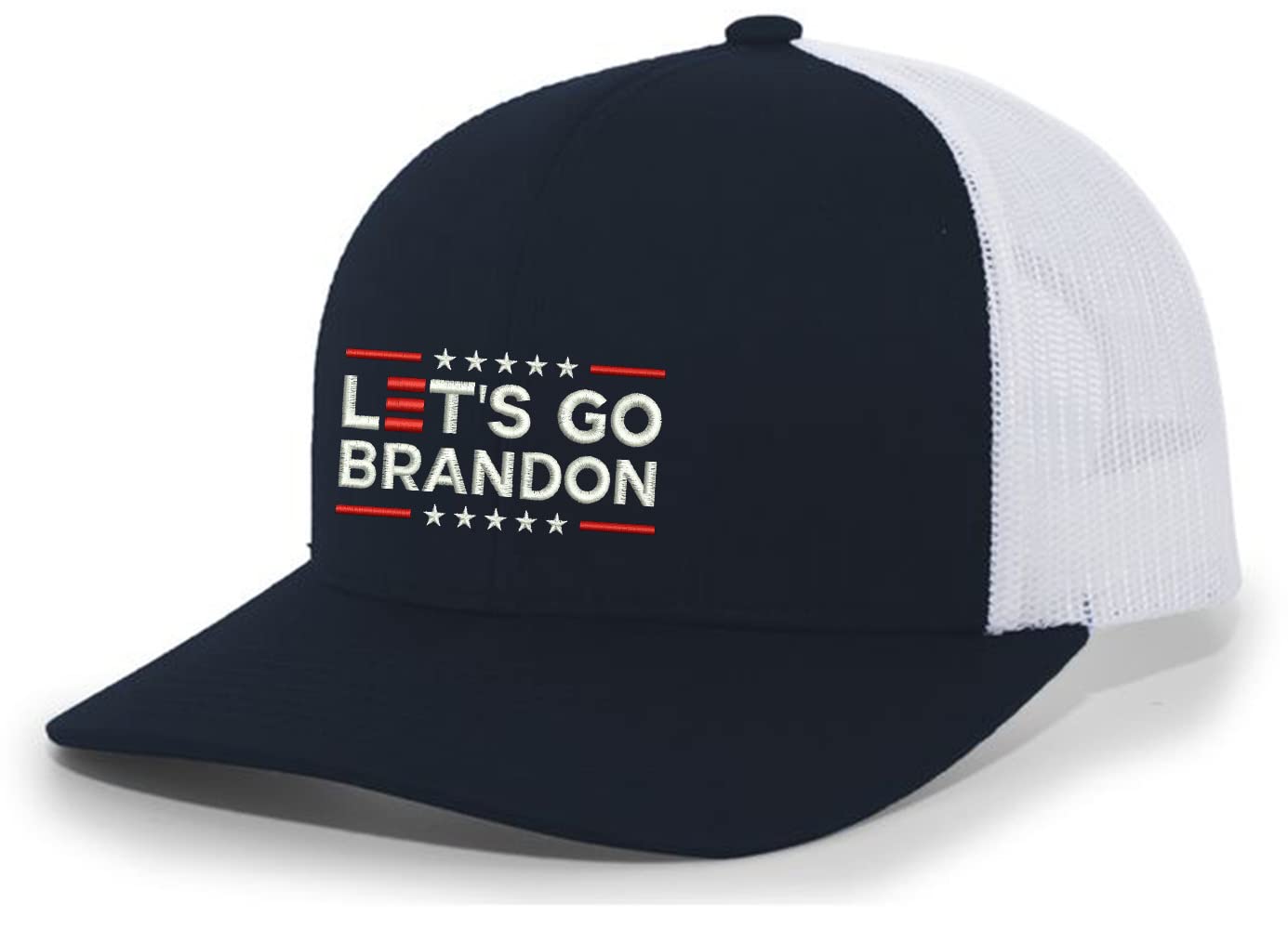 Trenz Shirt Company Let's Go Brandon FJB Mens Embroidered Mesh Back Trucker Hat Baseball Cap