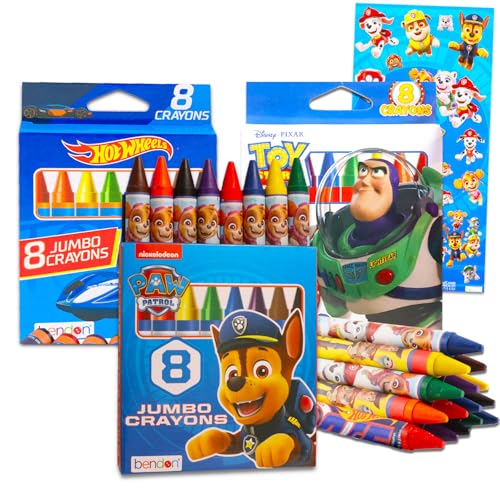 Bulk Jumbo Crayons for Boys Ages 1-3 Set - Bundle with Large Cray...