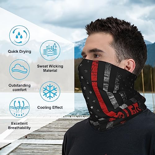 Image of 4Pcs Magic Headwear Neck Gaiter Tube Scarf Headbands Bandana Balaclava for Outdoor Running Cycling Skating Work Out