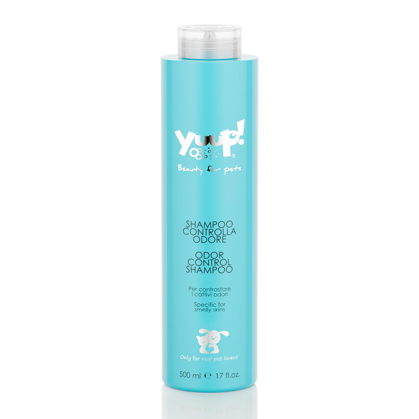 YUUP! - Shampoo per Cani e Gatti Controlla Odore, 500 ml, protegge i manti sporchi e sciupati da smog, fumo e raggi UV, nutre e rafforza il pelo