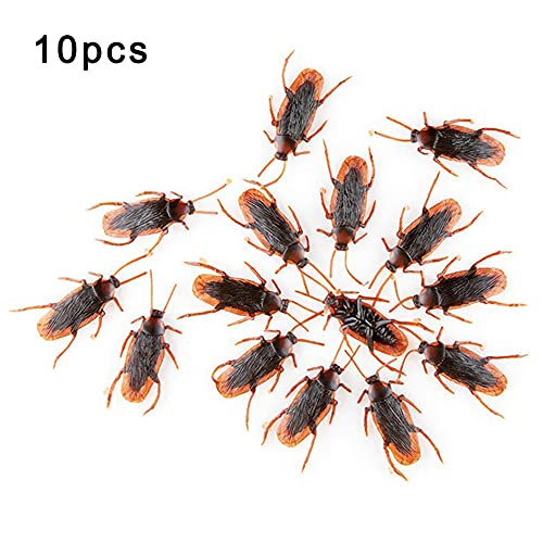 Amazon Co Jp 10pcsリアルモデルシミュレーション偽のゴムコックゴキブリローチバグゴキブリおもちゃいたずら面白いトリックジョークおもちゃ おもちゃ