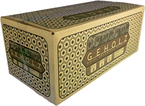 Geholz Grill Holzkohle Briketts 10 Kg | Bis zu 400 Grad heiß | Lange Brenndauer, bis zu 6 Std. | Reines Naturprodukt mit minimaler Aschebildung, schwarz