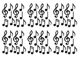 Beistle Mini Musical Notes Silhouettes 60 Piece, 5.5'-10.25', Black
