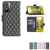 jioeuinly Case for VIVO Y76 5G Case Compatible with VIVO Y76 5G Phone Case Cover Flip Stand Cover Women Wallet Black