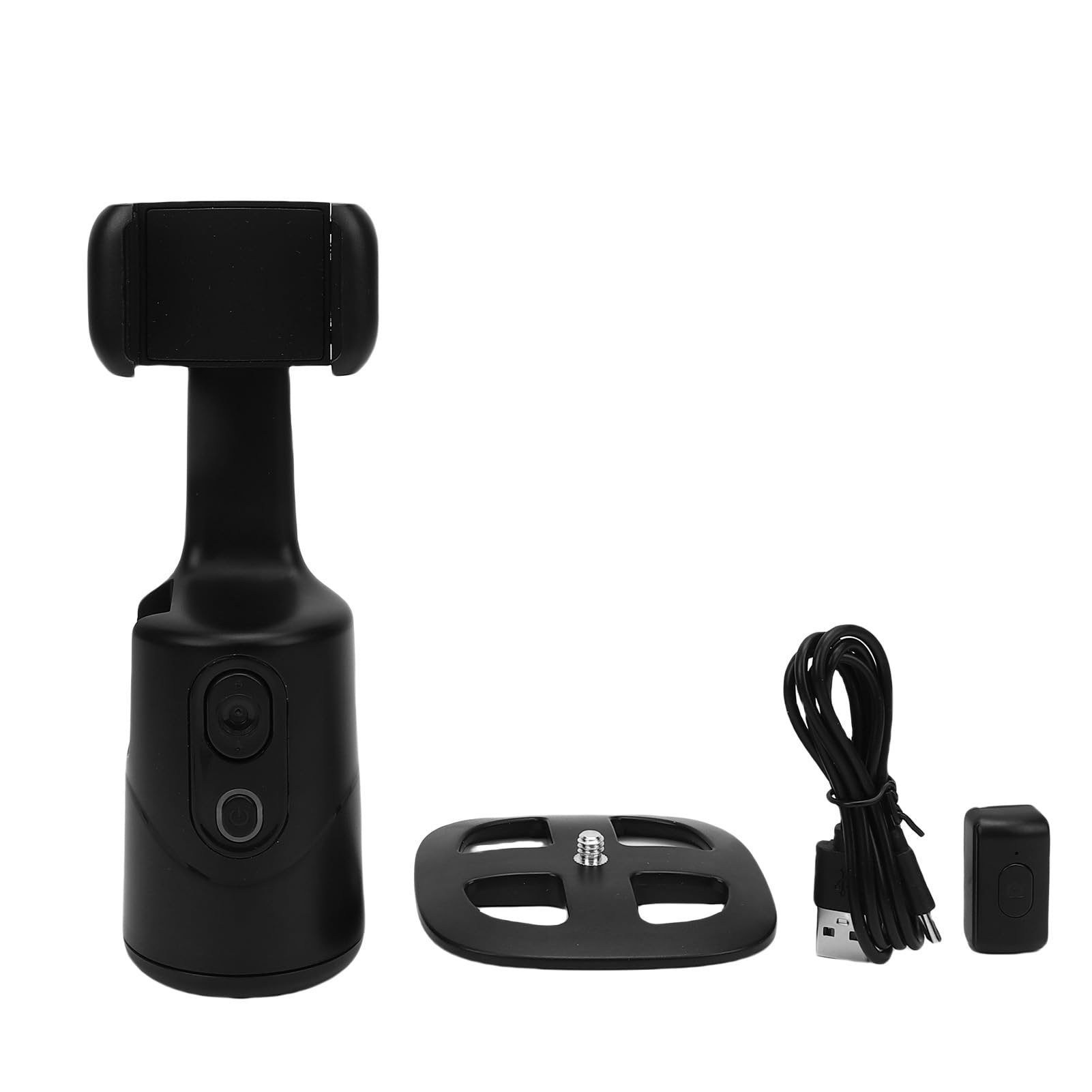 Cryfokt Supporto per Telefono con Rilevamento Automatico del Volto Treppiede con Rotazione Intelligente a 360° per Streaming Live Supporto Fotografico Intelligente Tutti gli Smartphone