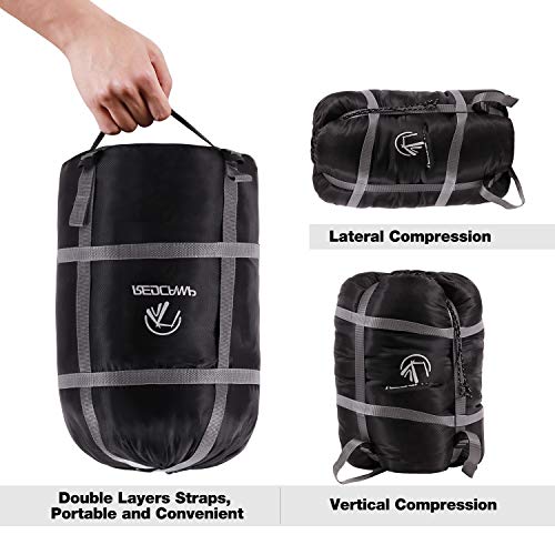 Bolsa de compresión para bolsa de dormir REDCAMP, color negro, tamaños M, L, XL y XXL para camping y mochilero miniatura 3