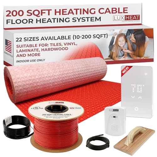 LuxHeat 200sqft Electric Radiant Floor Heating System -