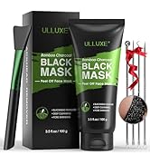 ulluxe Blackhead Remover Mask, Black Charcoal Peel Off Face Mask, Deep Cleansing Mask for Face No...