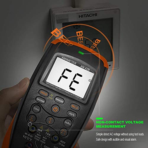 Annmeter Digital Multimeter,Dc/Ac Current Voltage Resistance Capacitance Temp Hz Tester An-42B,6000 Counts True Rms Volt Amp Ohm Electric Meter With Backlight #TOP5