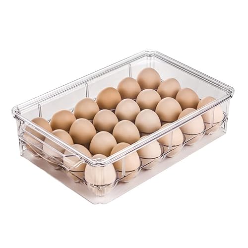 WEKIWGOT Coquille d'oeuf en plastique avec couvercle pour réfrigérateur 24 œufs Cover