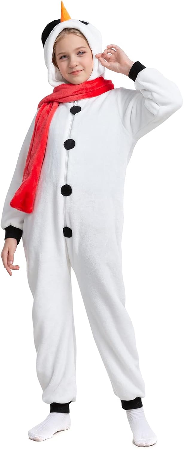 HSCTEK Kids Christmas Flannel Onesie with Hood Boys Girls - Image 2