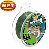Farbe: grün WFT TF8 Hecht Green 150m - Hechtschnur zum Spinnfischen, geflochtene Angelschnur, Schnur zum Spinnangeln auf Hechte, Durchmesser/Tragkraft:0.18mm / 14kg Tragkraft