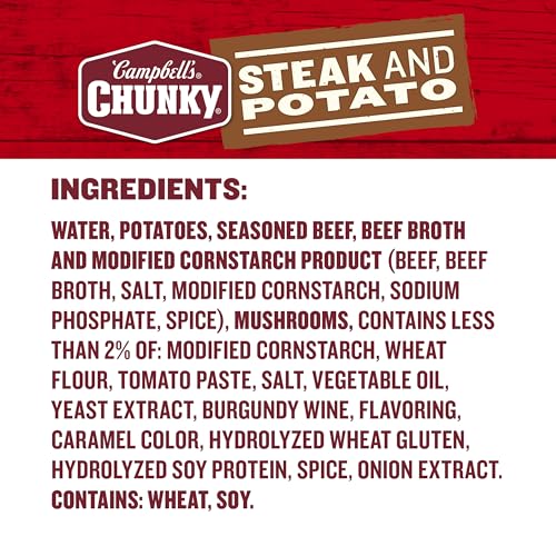 Image of Campbell's Chunky Soup, Steak and Potato Soup, 18.8 oz Can