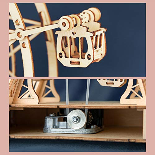 Rolife-3D-Wooden-Puzzle-Hand-Crank-Music-Box-Machinarium-Toys-DIY-Wood-Craft-Kit-Creative-Gift-for-Boys-Girls-Adults-Kids-When-ChristmasBirthday-Ferris-Wheel-Wood-Color Rolife 3D Wooden Puzzle Hand Crank Music Box Machinarium Toys DIY Wood Craft Kit Creative Gift for Boys Girls Adults Kids When ChristmasBirthday Ferris Wheel Wood Color