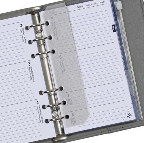 Kalpa 2024-2025-2026 Personal 6 Ring Planer Nachfüllungen Komplettset Wöchentlich Deutsch Französisch und zusätzliche Tabsheets - Image 3