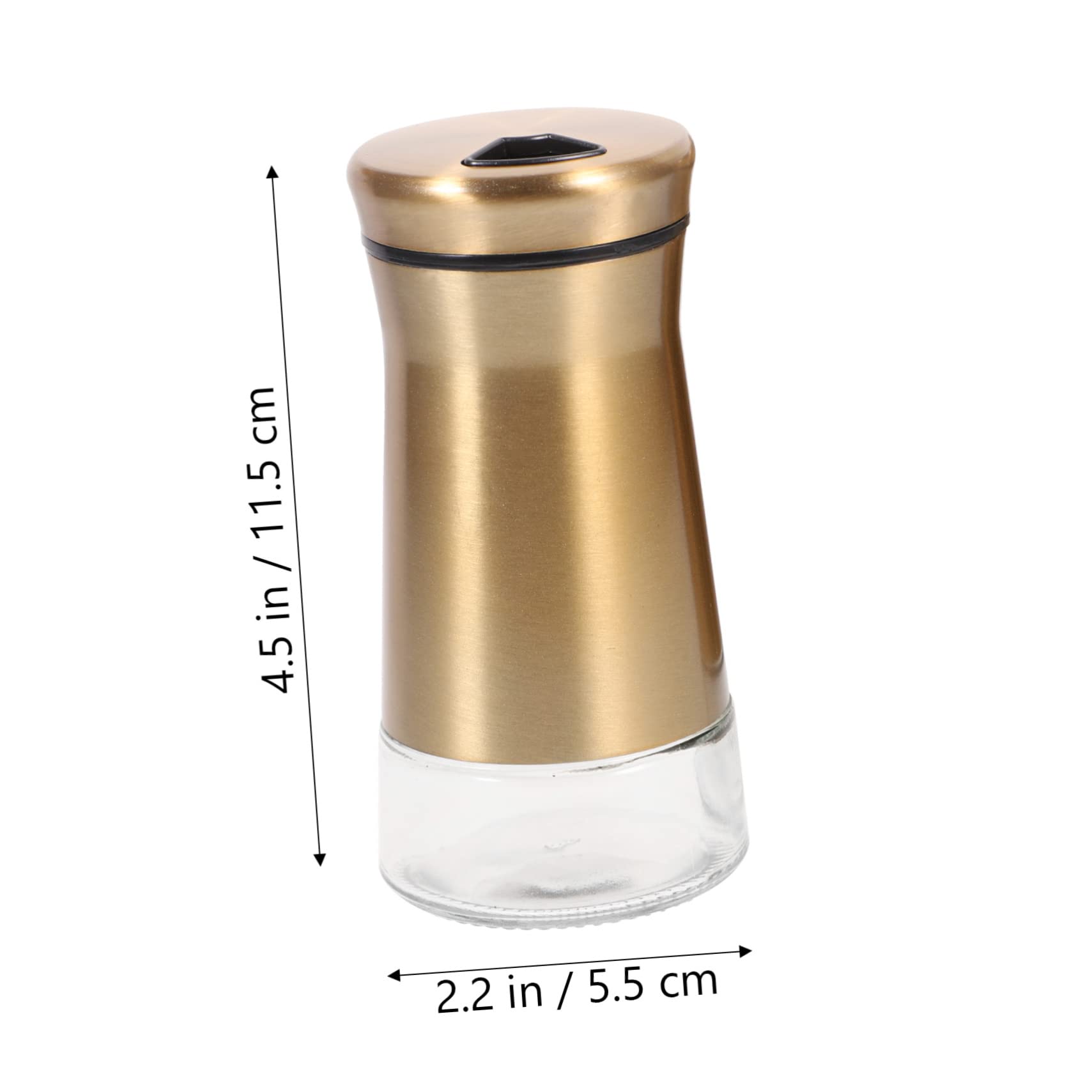 SOLUSTRE 2Pcs Seasoning Shaker Bottles Tightly Sealed Condiment Jars for Spices Easy to Clean Kitchen Accessories Finish