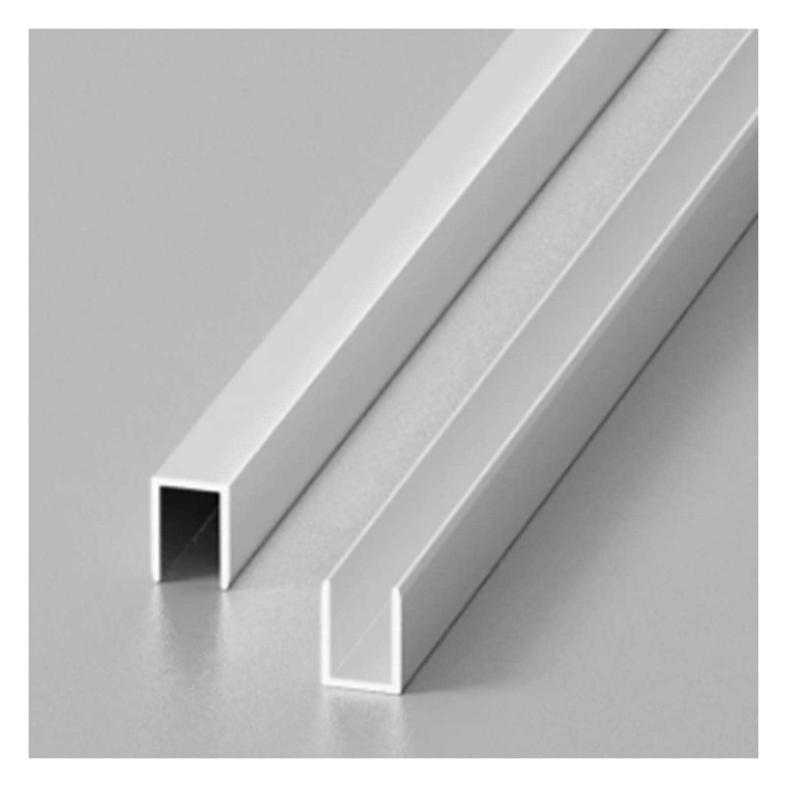 Canale A U In Vetro For Doccia, Blocco Porta Tagliabile In Alluminio | Strisce for bordi del pannello divisorio for spessore 1/4, 5/16, 3/8, 1/2 pollice, installazione semplice(Silver,15x6mm)