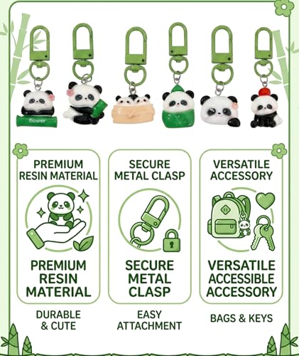 Image of 6 PCS Aesthetic Keychain, Cute Butterfly Bag Charms for Girls, Alloy Metal Key Chain Set with Six Pieces