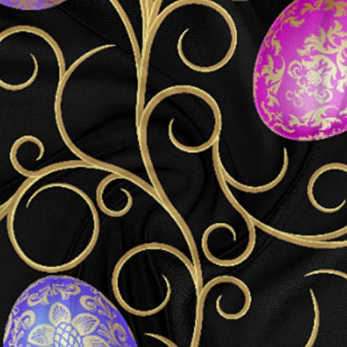 Easter Eggs Color Square Silk Hair Scarf for Women, Lightweight Summer Head Scarf for Girls Wedding Travel Yoga Handkerchief Shawl Sunscreen Scarves Hair Accessories 23.6 Inches3