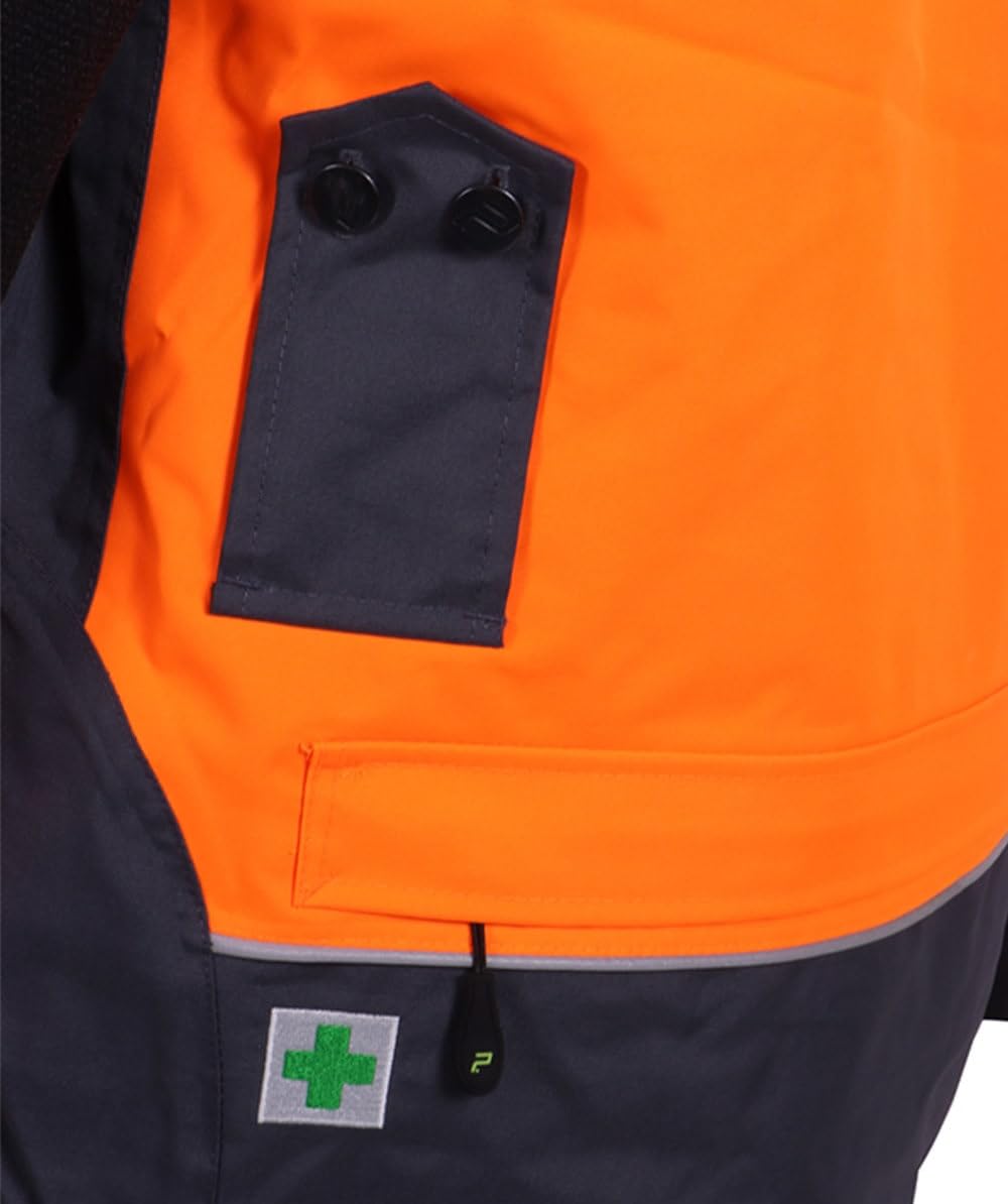 PSS Regenjacke wasserdicht X-treme Rain Orange/Grau Größe XL