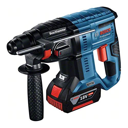 Bosch Professional 18V System Akku Bohrhammer GBH 18V-21 (max. Schlagenergie 2 J, inkl. 2x GBA 18V 4.0Ah Akku, Schnellladegerät GAL 18V-40… – Ansicht 2