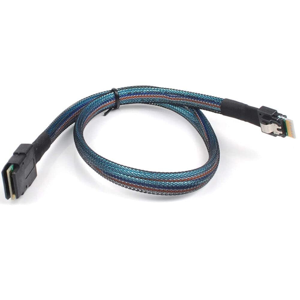 Mini SAS SFF-8087 to Slim SAS SFF-8654 4I High-Speed Server Connection Cable (1m,Black)