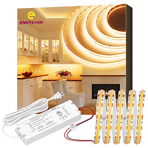 Tira de luces LED COB EMITEVER blanco cálido 16.4 pies miniatura 1
