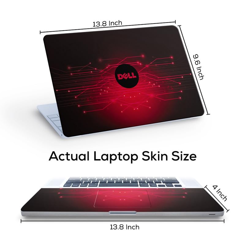 Image of Galaxsia DL239 Top+Wrist Pad Vinyl Laptop Skin /Sticker /Cover for 14 Inches Laptops Laminated-Removable-HD Quality Compatible for Dell (13.8x9.6 Inches)