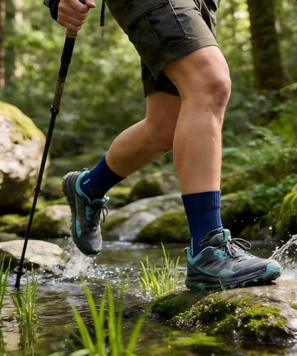 Image of RANDY SUN Waterproof Socks, Unisex Hiking Wading Trail Running Kayaking Crew Socks