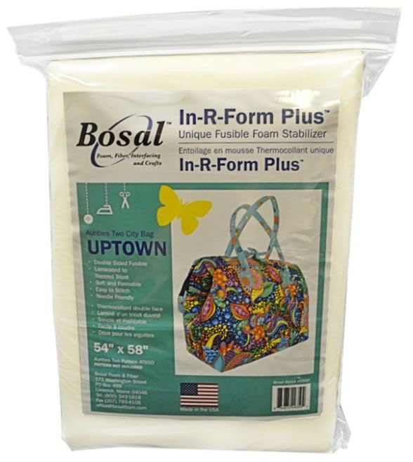 Bosal in-R-Form Plus Unique Fusible Foam Stabilizer 54" x 58" Aunties Two City Bag Uptown - Pattern Not Included - Stabilizer Only (M544.08)