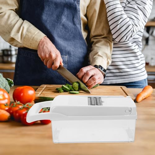 Cortadora multifuncional de alimentos y rallador 15 piezas blanco miniatura 4