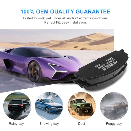 Image of D1351 Front Ceramic Brake Pads Fit For Chevrolet Caprice 2012 PPV,For Pontiac G8 2008, G8 2009 Base /GT