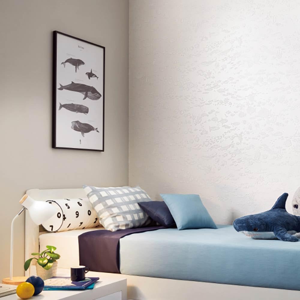 Amazon | 壁紙屋本舗 壁紙 のりなし クロス 蓄光 水中 魚 海中