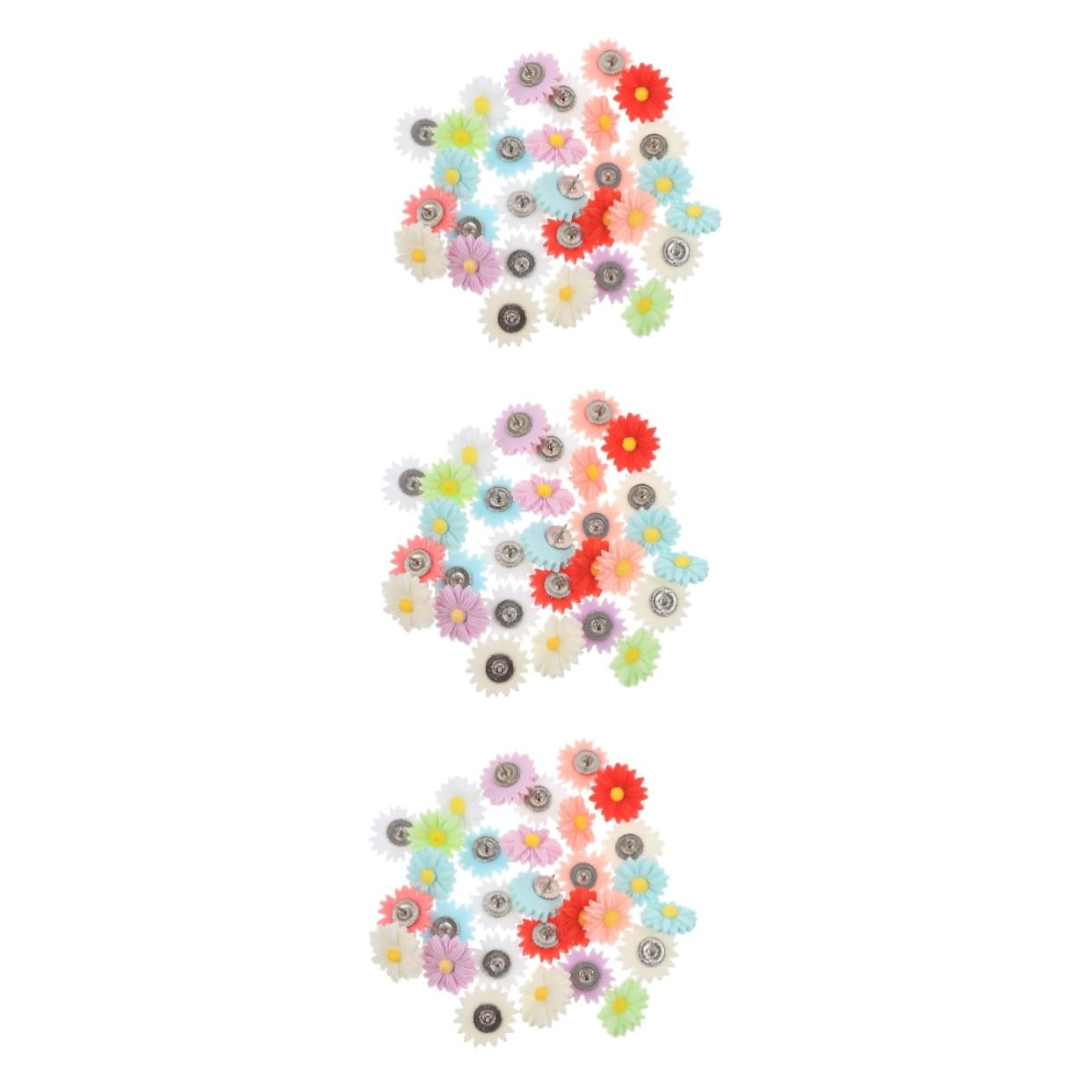 VILLCASE 3 Set Di Eleganti Puntine Da Disegno A Forma Di Fiore Per Lavagna Puntine Da Disegno Per Puntine Da Disegno Da Parete Per 30 Pezzi*3