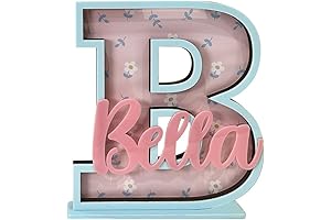 Personalized Letter M Piggy Bank, Wooden Piggy Bank with Custom Name