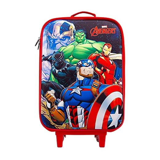 KARACTERMANIA Los Vengadores vs Thanos-Maleta Trolley Soft 3D, Multicolor