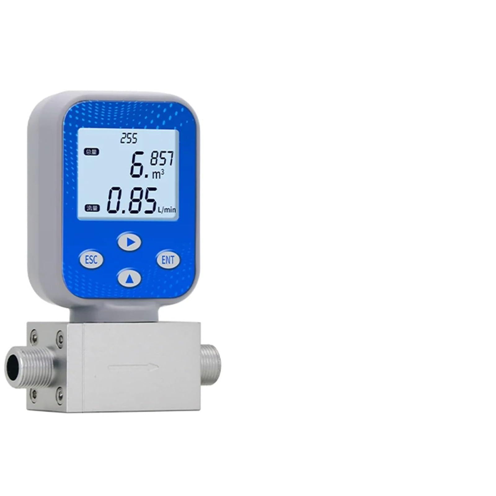JVDDI Digital Thermal Mass Flow Meter For Gas - High Accuracy Measurement For LPG, CH4, Hydrogen(DN10)