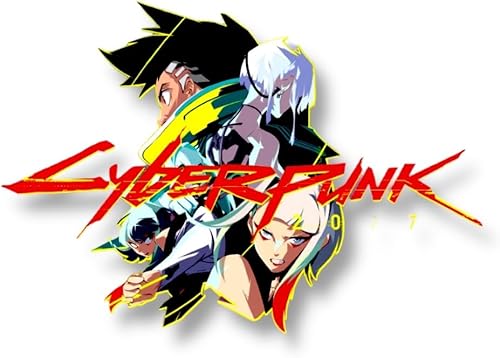 Cyberpunk - Adhesivo de vinilo para auto Cyberpunk Cyberpunk a prueba de agua, adhesivo reflectante para auto para laptop (rojo)