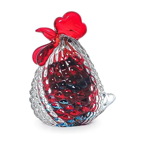 LONGWIN Hand Blown Glass Chicken Statue Cover