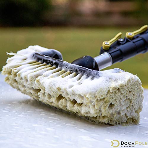 Docazoo Docapole 6-24 Foot (30 Ft Reach) Soft Bristle Car Wash Brush & Extension Pole For Cars, Trucks, Boats, Rvs, House Siding, Floors, And More #TOP3