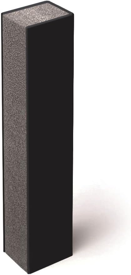 2 inch (50 mm), 3-Sided, Black Quietjoint Acoustic Partition Closure, 10 Foot (3 m) Length
