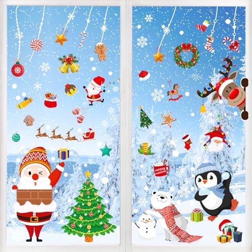 Joyoldelf Fensterbilder Weihnachten, 156 Stück Doppelseitig...