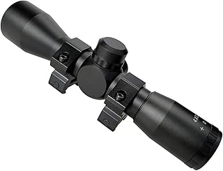 4X32 Compact Riflescopes Sports Tactical Mil Dot Reticle Hunting Scopes with Adjustable Rail Mounts - CAJOAUIS